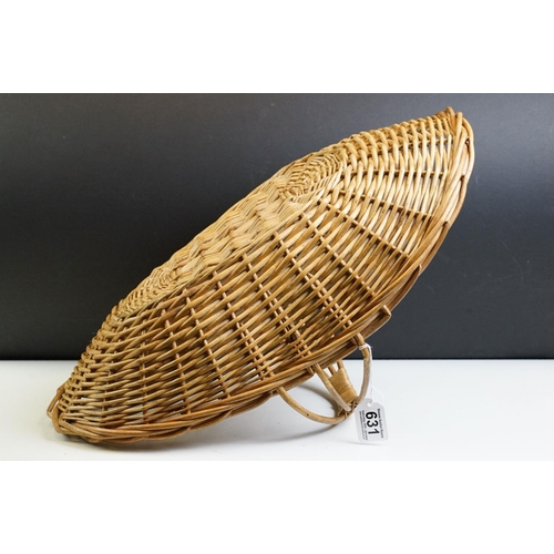 631 - Wicker Trug or Basket with handle, 58cm long