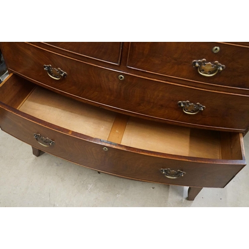 646 - Antique Mahogany Chest of Two Short over Three Long Drawers raised on swept feet, 105cm high x 102cm... 