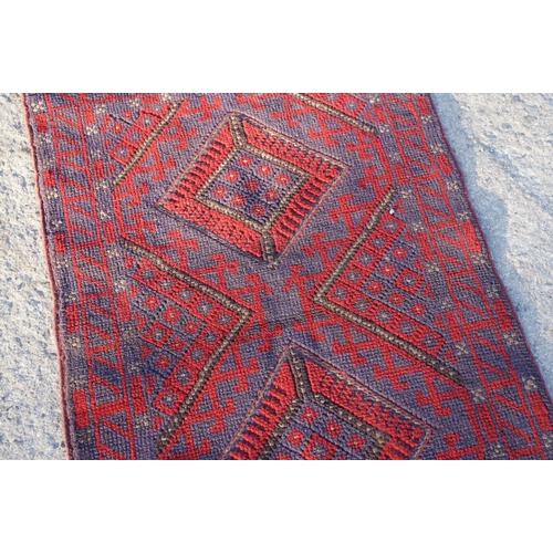 653 - Woolen Hand Knotted Meshwani Runner Rug, 276cm x 61cm