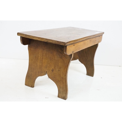 654 - Elm Kitchen Stool or Bench, 41cm high x 74cm long x 35cm deep