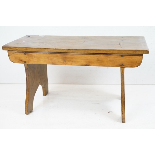 654 - Elm Kitchen Stool or Bench, 41cm high x 74cm long x 35cm deep