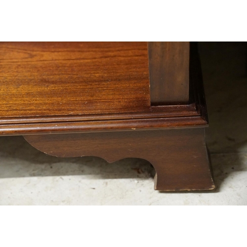 673 - Edwardian style Mahogany Inlaid Bookcase with five adjustable shelves, 195cm high x 83cm wide x 30cm... 