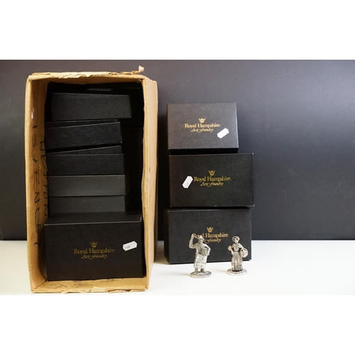 307 - A collection of Royal Hampshire Art Foundry pewter figures within original boxes.