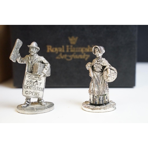 307 - A collection of Royal Hampshire Art Foundry pewter figures within original boxes.