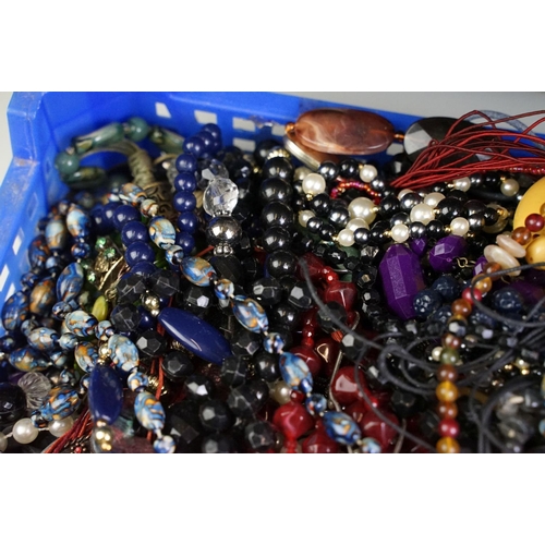 339 - A large collection of mainly contemporary costume jewellery to include a large quantity of beaded ne... 