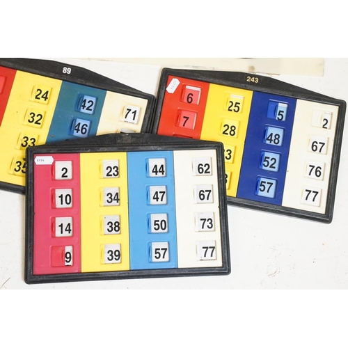 388 - Two Bingo rectangular wall signs to include 'Cash Bingo' and 'Prize Bingo', approx 107cm wide; toget... 