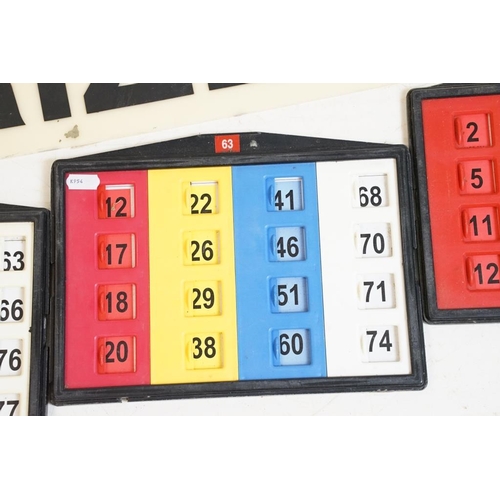 388 - Two Bingo rectangular wall signs to include 'Cash Bingo' and 'Prize Bingo', approx 107cm wide; toget... 