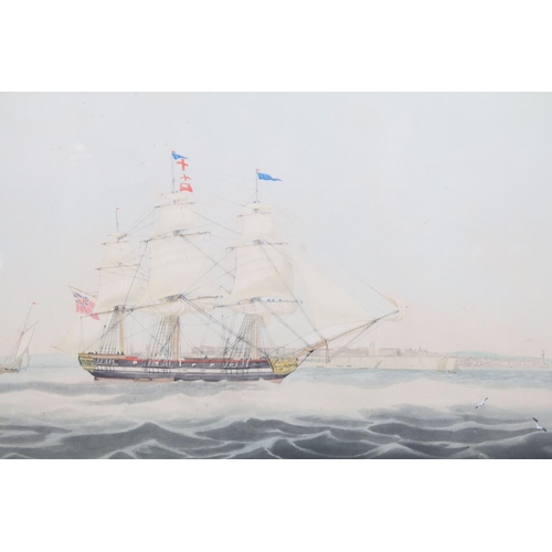 439 - The Lady Kennaway. Off Margate, Thos Surflen Esq Commander, Homeward Bound 1827, hand-coloured engra... 