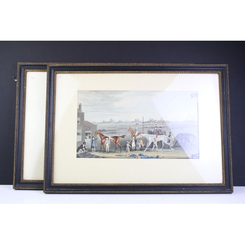 467 - Two Early 19th century Lithographs of Horse Racing, 19.5 x 34.5cm, both framed and glazed