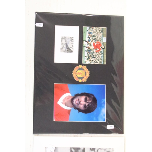 402 - A collection of George Best / Manchester United prints together with a Shiskin horse racing print an... 