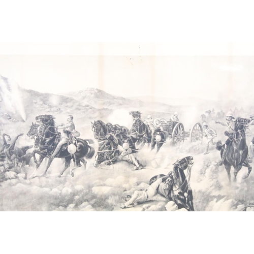 532 - Louis Edwards, A Warm Corner for the Guns, print, 56.5 x 87cm together with John Bacon, The Relief o... 