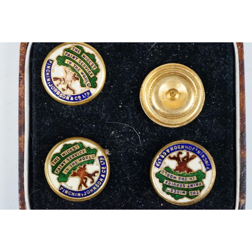 182 - Advertising - Set of Four Early 20th century Gentleman’s Pins ‘ Pinchin Johnson & Co Ltd, The Widest... 