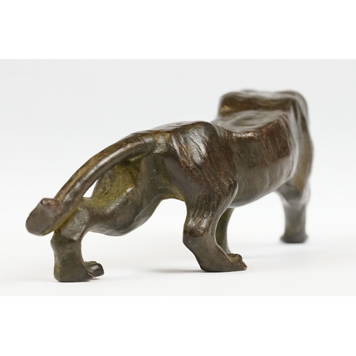 195 - A Chinese bronze figure in the form of a tiger.