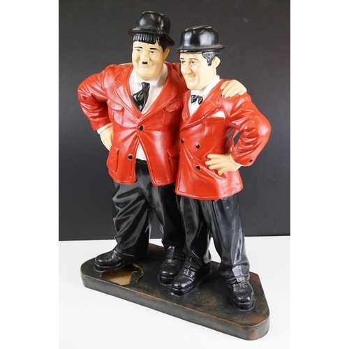 164 - Fibreglass figural model of Laurel & Hardy, stands approx 53cm tall