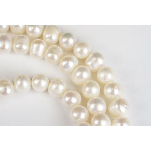 259 - Fresh Water Pearl Necklace with Ruby Clasp