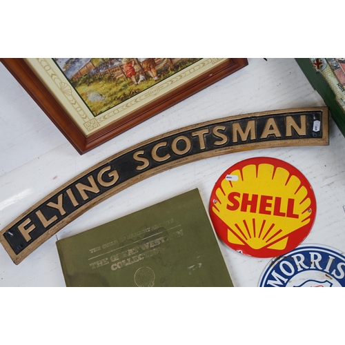 375 - Advertising - A collection of around 19 contemporary metal & enamel wall signs featuring a cast meta... 