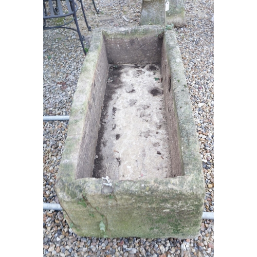 560 - Very large stone trough of rectangular form, approx 150cm wide