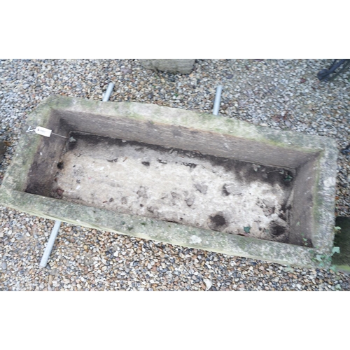 560 - Very large stone trough of rectangular form, approx 150cm wide