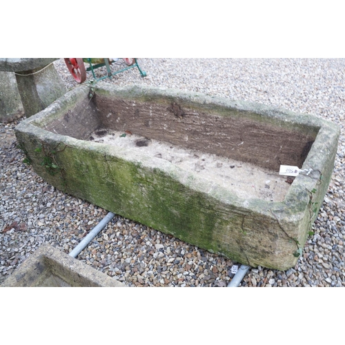 560 - Very large stone trough of rectangular form, approx 150cm wide