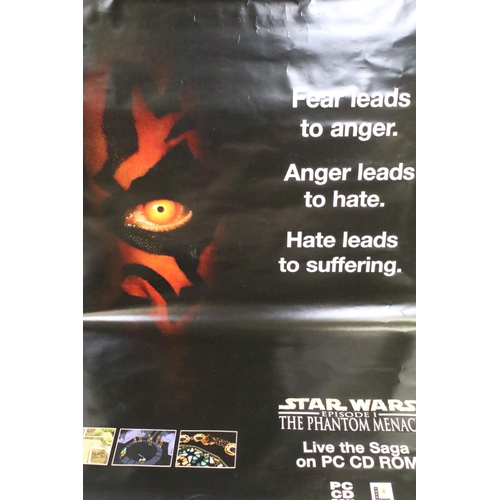 342 - Four Star Wars advertising posters / banners to include a very large McDonald's Star Wars 'The Clone... 