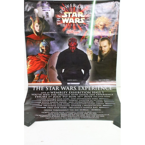 342 - Four Star Wars advertising posters / banners to include a very large McDonald's Star Wars 'The Clone... 