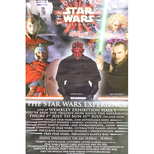 342 - Four Star Wars advertising posters / banners to include a very large McDonald's Star Wars 'The Clone... 