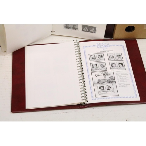 418 - Two boxes of empty stamp collectors albums including Stanley Gibbons examples.