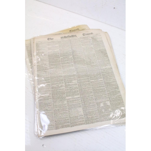 424 - Collection of Victorian Times newspapers covering dates in September and October 1888 including Jack... 