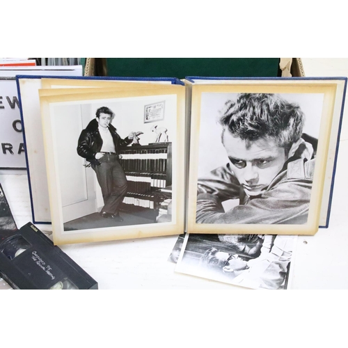 427 - Collection of James Dean related ephemera to include five albums of black and white photographs, boo... 