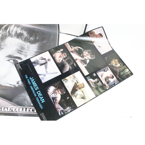 451 - Portfolio of seven James Dean posters to include 'Rebel Without A Cause' 1950's film poster (71cm x ... 