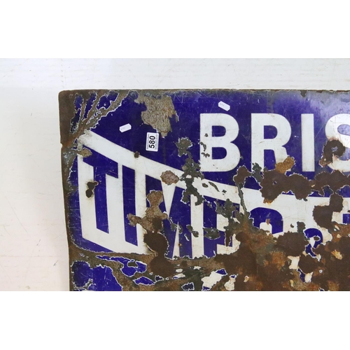 580 - Local Interest - Enamel Advertising Sign ' Bristol Times & Mirror, mostly widely circulated Bristol ... 