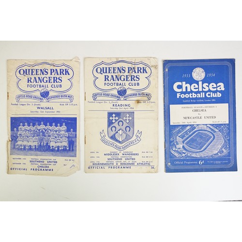 336 - A collection of 1950's football programmes to include Chelsea, Queens Park Rangers And Tottenham Hot... 