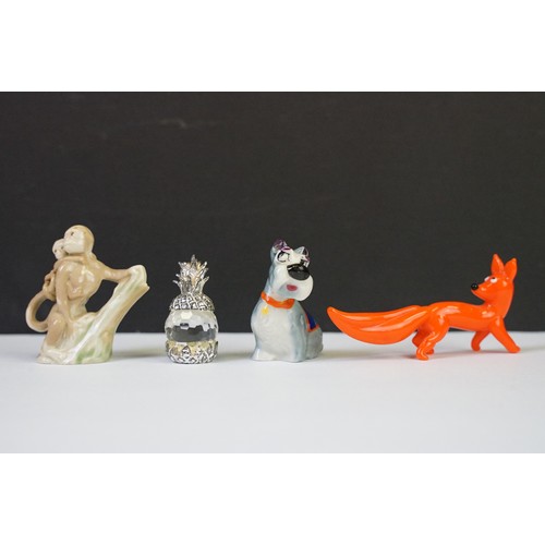 66A - Collection of glass & ceramic animal figures to include Swarovski Crystal (Fox, Squirrel, Butterfly,... 