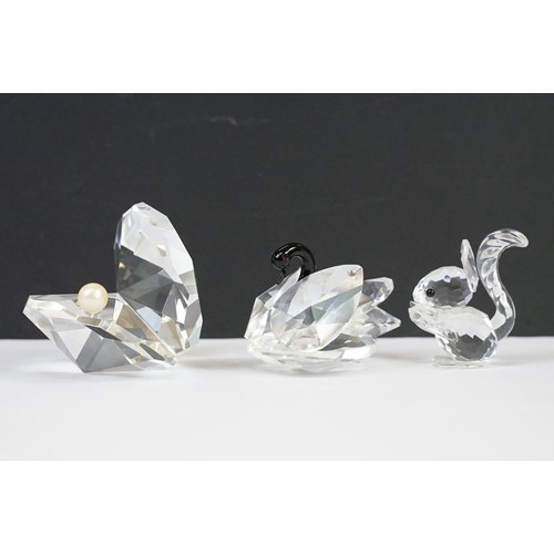 66A - Collection of glass & ceramic animal figures to include Swarovski Crystal (Fox, Squirrel, Butterfly,... 