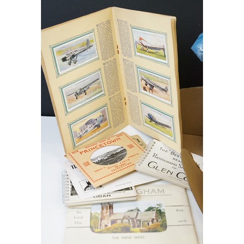 415A - Collection of postcards & cigarette cards, the cigarette cards contained within various albums (to i... 