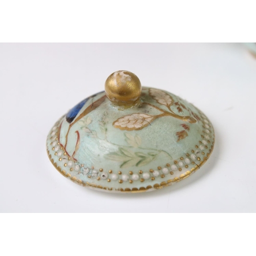 56 - Royal Worcester porcelain cabaret tea set with hand painted butterfly, floral and foliate decoration... 