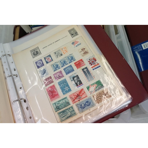 401 - A large collection of British, World & commonwealth stamps contained within eighteen albums together... 