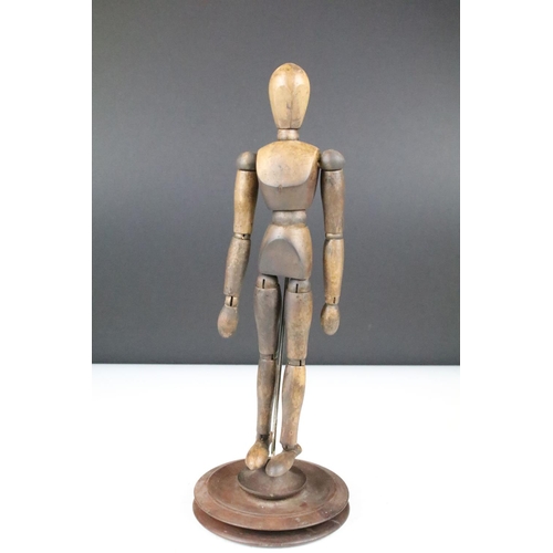 143 - Wooden Artists Lay Figure, approx 34cm tall