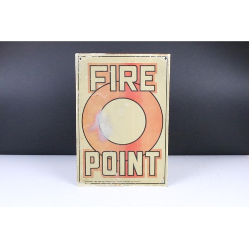 152 - Fire Point metal wall sign, reads ' supplied by L&G Fire Appliance Co Ltd ', approx 33cm x 23cm