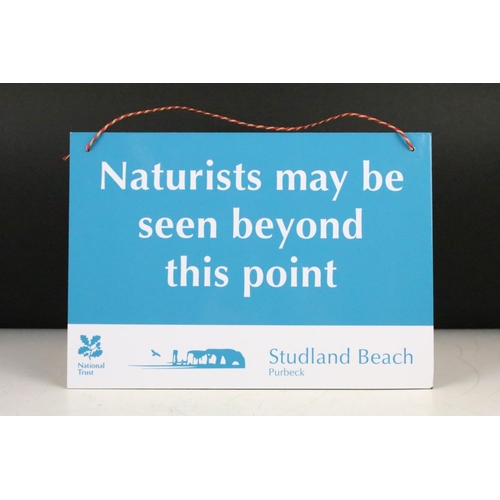 170 - National Trust Studland Beach, Purbeck Naturist Sign - ' Naturists may be seen beyond this point ,' ... 