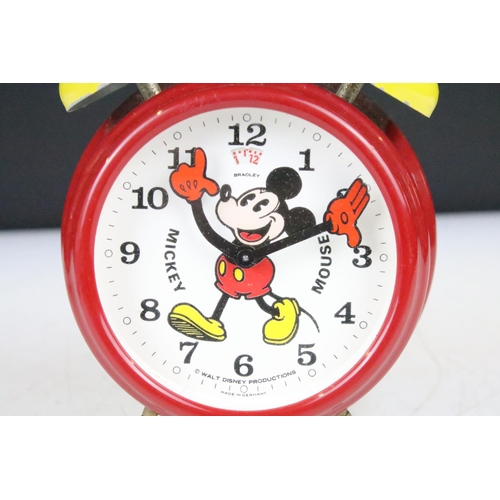 173 - Two vintage Walt Disney novelty wind up alarm clocks to include Mickey Mouse and Donald Duck