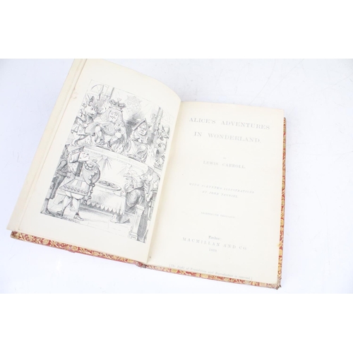 187 - A hardbound 1869 edition of Alice's Adventures in Wonderland with forty two illustrations by John Te... 