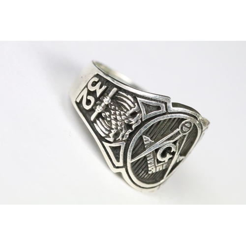 211 - Gent’s Silver Masonic Ring