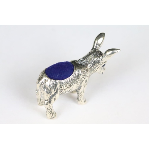 242 - Silver Donkey Pin Cushion