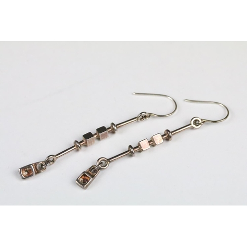 244 - Two Pairs of ‘ Juhls Kautokeino of Norway ‘ Silver Earrings from the Tundra collection