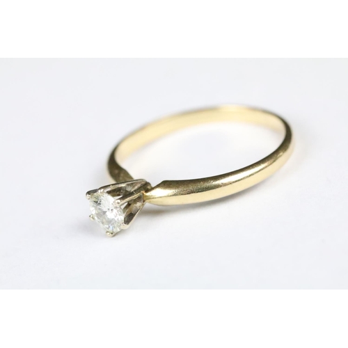 248 - Yellow Gold Single Stone Diamond Ring