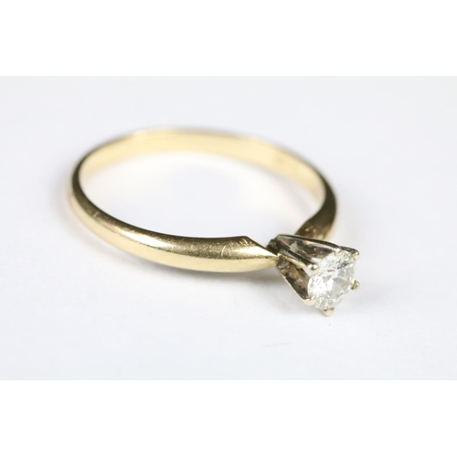 248 - Yellow Gold Single Stone Diamond Ring