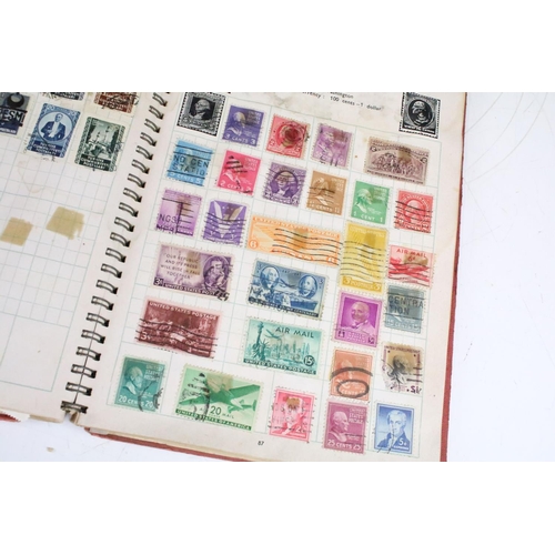 188 - A small collection of mainly Commonwealth and world stamps contained within an album together with a... 