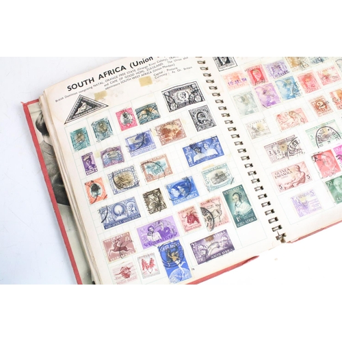 188 - A small collection of mainly Commonwealth and world stamps contained within an album together with a... 