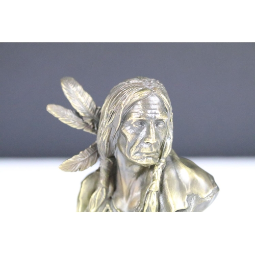 276 - Brass Cased Vesta in the form of a Native American Indian